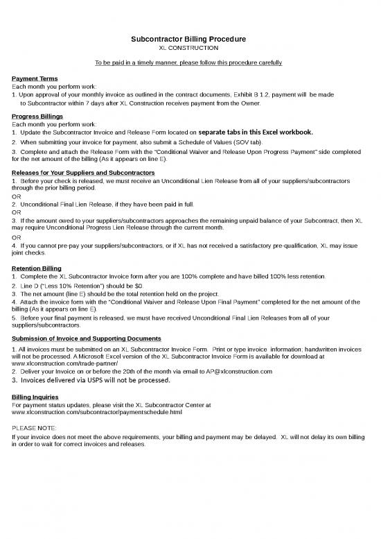 picture Billing Format In Excel Free Download 31291 | Subcontractor Invoice Form