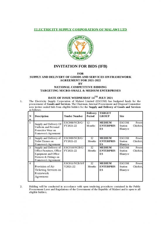 picture1_Agreement Sample 29815 | Supply And Delivery Of Goods And Services On Framework   Esc 011 Air Ticketing Services
