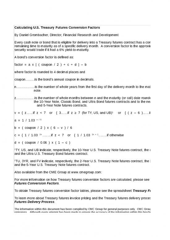 picture Excel Sheet Download 31030 | Treasury Futures Conversion Factor Calculator