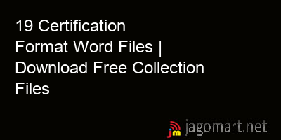 picture 19 Certification Format Word Files | Download Free Collection Files