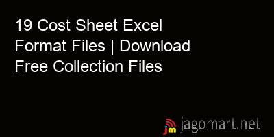 picture 19 Cost Sheet Excel Format Files | Download Free Collection Files