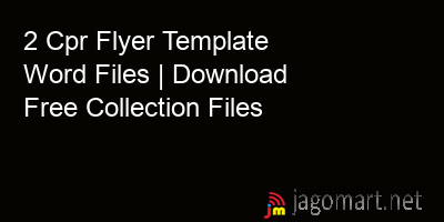 picture 2 Cpr Flyer Template Word Files | Download Free Collection Files