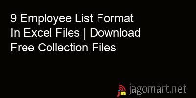 picture 9 Employee List Format In Excel Files | Download Free Collection Files