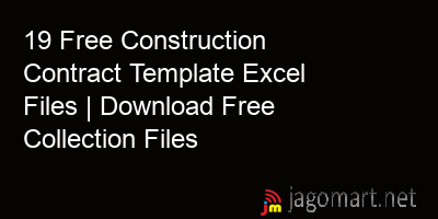 picture 19 Free Construction Contract Template Excel Files | Download Free Collection Files