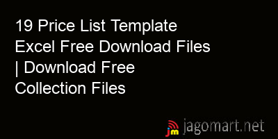 picture 19 Price List Template Excel Free Download Files | Download Free Collection Files