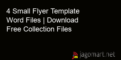 picture 4 Small Flyer Template Word Files | Download Free Collection Files