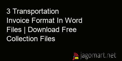 picture 3 Transportation Invoice Format In Word Files | Download Free Collection Files