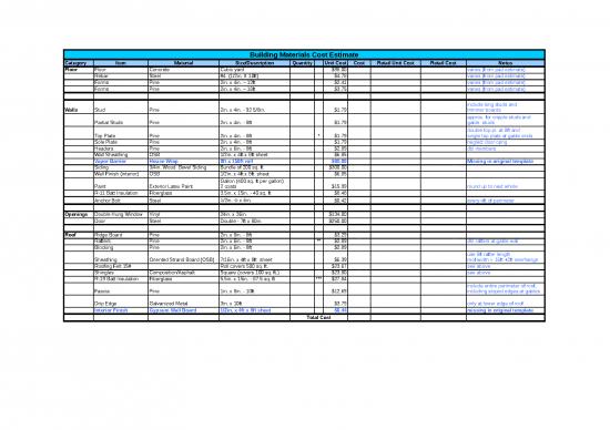 picture_Estimate Template Excel 31676 | 2 Shed Cost Estimator