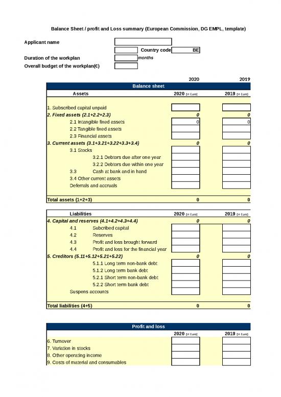 picture Budget Spreadsheet 32808 | Annex 3   Profit And Loss Account Template