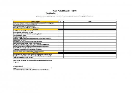 picture Sales Template Excel Free Download 32466 | Audit Packet Checklist   Tapos