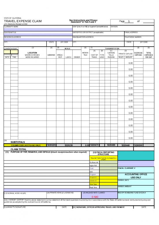 picture_Expense Claim Format In Excel 32742 | Av Attach19 Travel Expense Claim Form