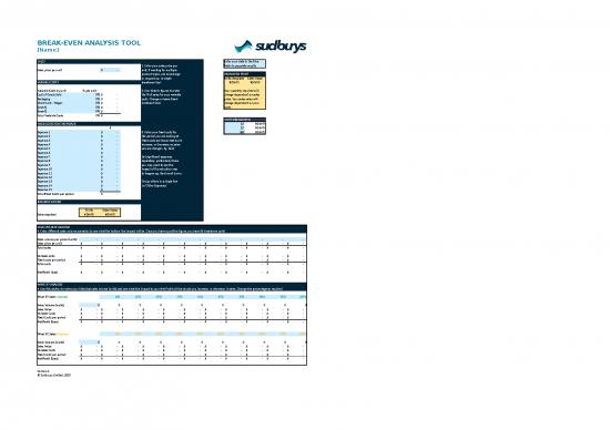 picture Expense Sheet Template 33367 | Break Even Analysis