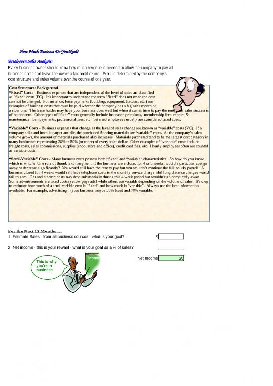 picture1_Spreadsheet For Expenses 33663 | Break Even Sales Analysis Tool