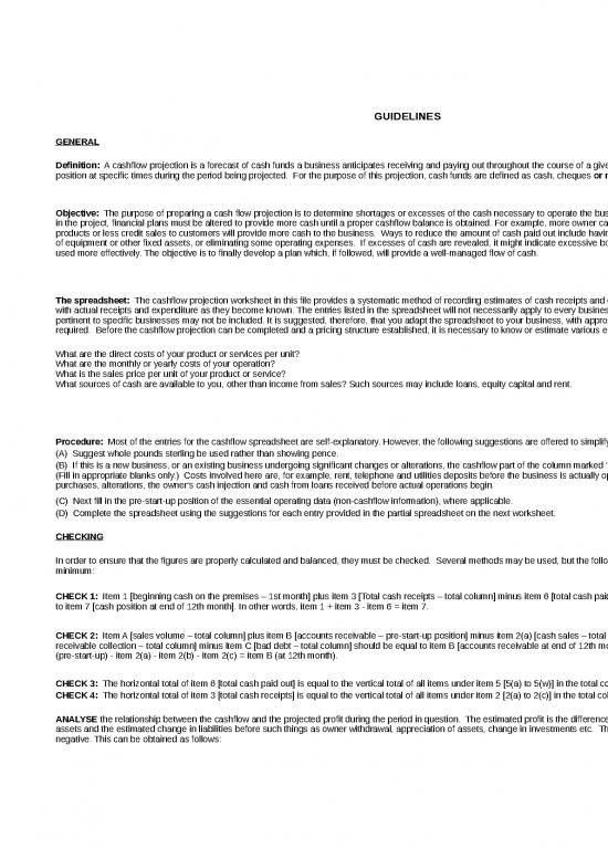 picture_Spreadsheet For Expenses 33645 | Cashflow Projection Worksheet