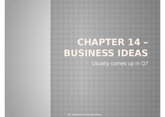 picture Business Power Point Slides 31939 | Chapter 14  Business Ideas