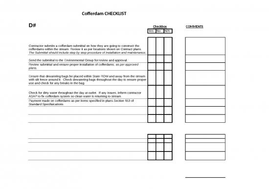 picture_Checklist Template Excel Free Download 31647 | Ci Checklist Cofferdams
