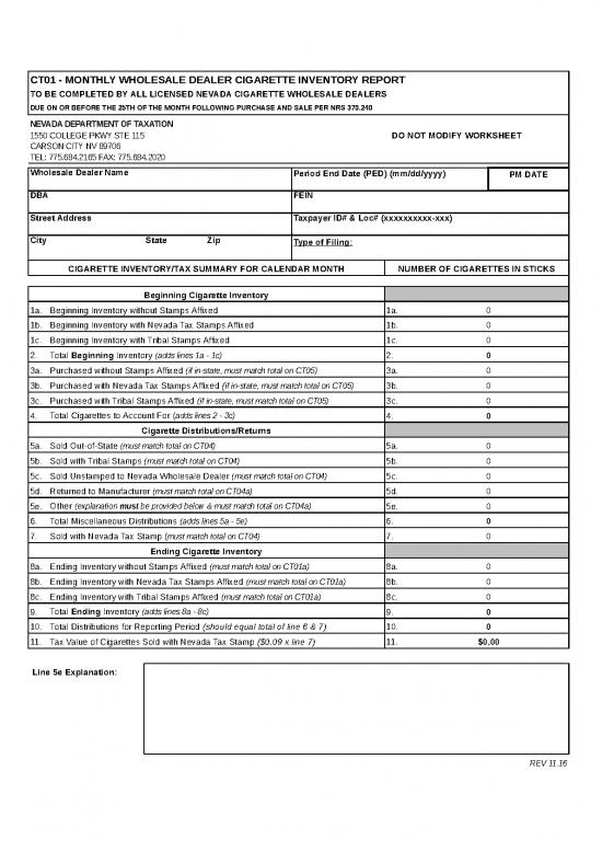 picture Inventory Excel Sheet 32621 | Cigarette Inventory Report Effective 12 1 16