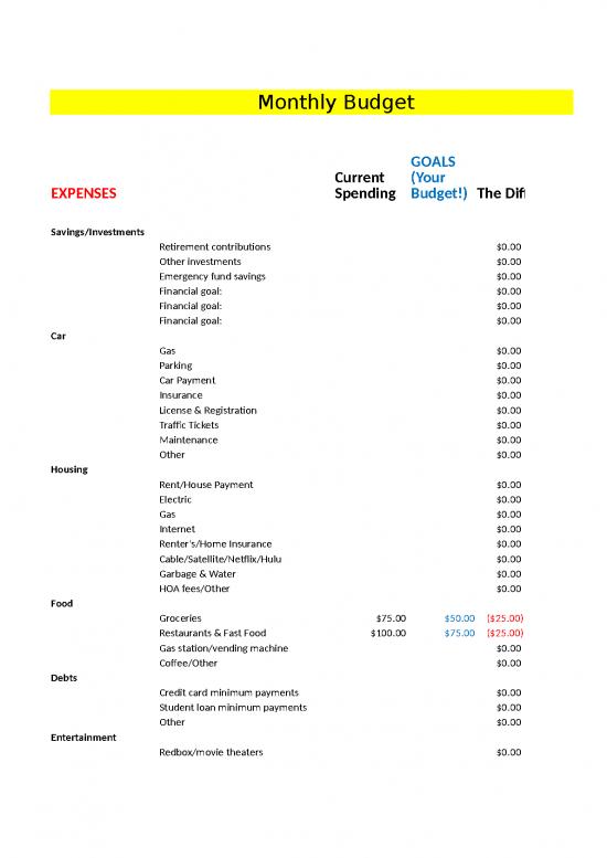 picture Spreadsheet For Expenses 32589 | Combo Budget Financialgoals Debtrepayment