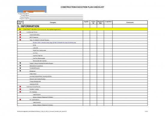 picture Checklist Template Excel Free Download 31634 | Cop Rrt Tmp 01 2006 V3 Construction Execution Plan Checklist