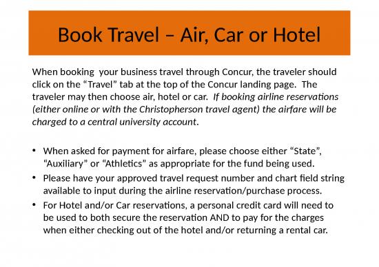 picture Business Power Point Slides 32101 | Create Concur Travel Booking
