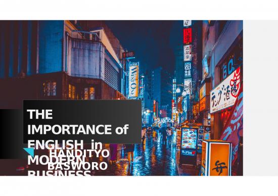 picture Business Power Point Slides 31733 | English Class  The Importance Of English In Modern Business