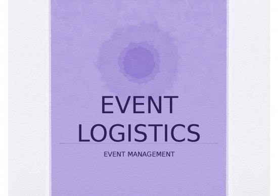 picture Business Power Point Slides 31948 | Event Logistics