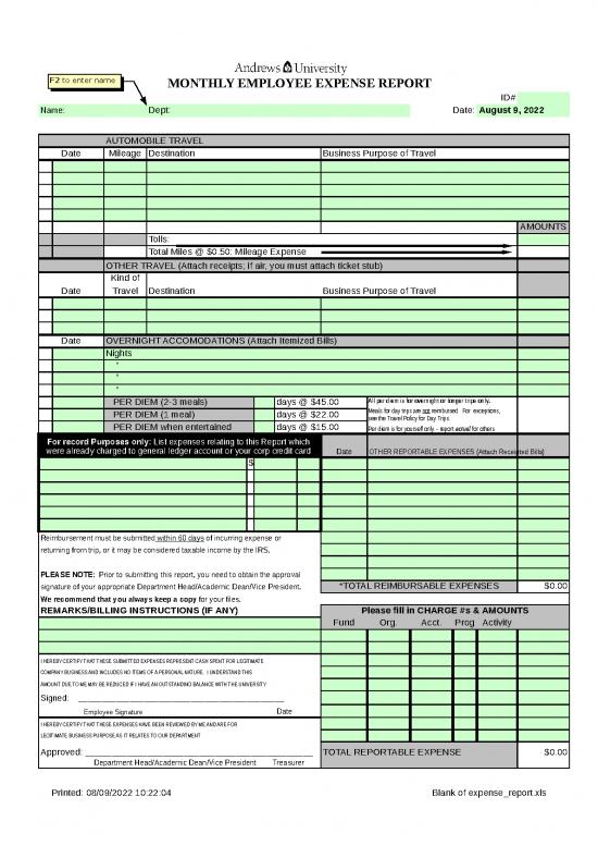 picture Business Expense Spreadsheet 32673 | Expense Report