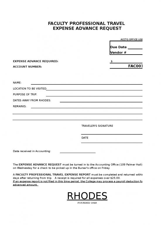 picture Spreadsheet For Expenses 33258 | Fac001 Faculty Travel Expense Report 2019