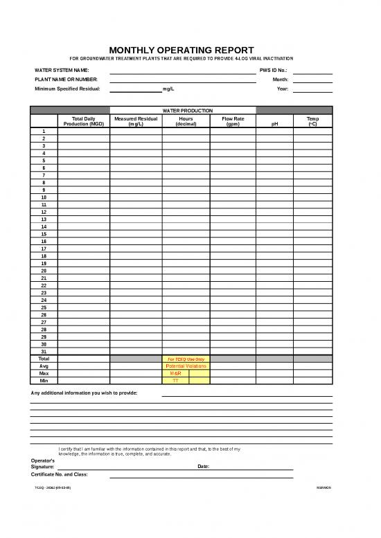 picture Report Excel Template 33091 | Form 20362 Gwr 4log Mor