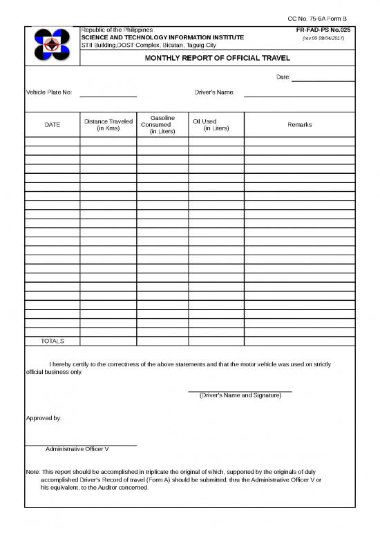 picture1_Business Spread Sheet 32614 | Fr Fad Ps No 025 Monthly Report Of Official Travel
