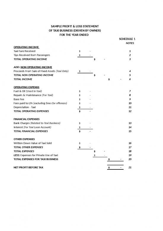 picture_Spreadsheet For Expenses 32837 | Fs Taxi Business