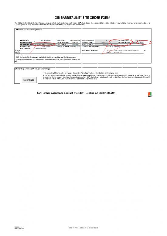 picture_Excel Sample Sheet 33548 | Gib Barrierline Site Order Form 1021
