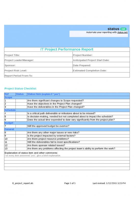 picture Budget Spreadsheet 32613 | It Project Report
