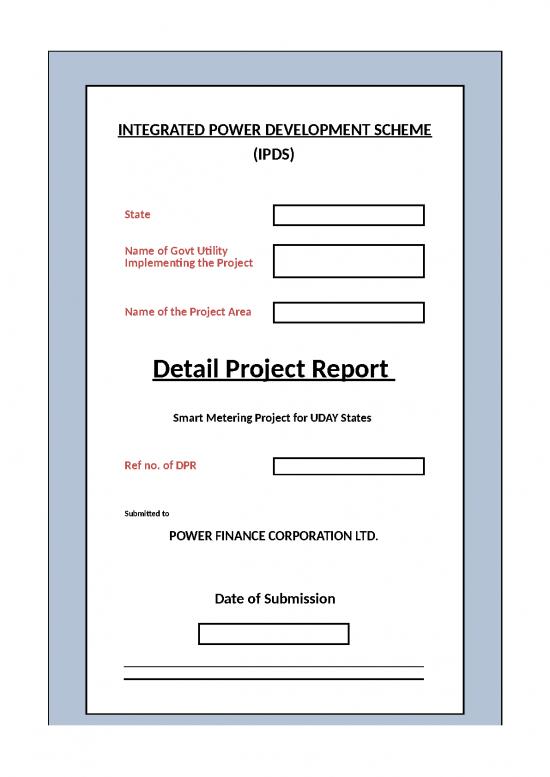 picture_Estimate Template Excel 32894 | Model Dpr Template For Smart Meter Uday States Final
