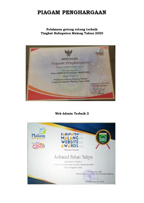 picture1_Ngantang Opd Piagam Penghargaan Tahun 2020