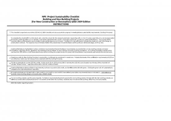 picture Checklist Template Excel Free Download 31686 | Nps Projectsustainabilitychecklist Leed2009 8 20 13