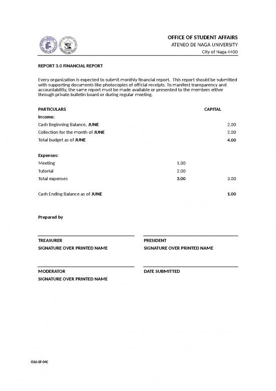 picture Spreadsheet For Expenses 33406 | Osa Sf 04c Report 0 Financial Report