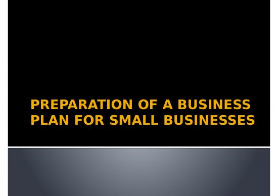 picture Business Power Point Slides 31735 | Preparation Of A Business Plan For Small Businesses