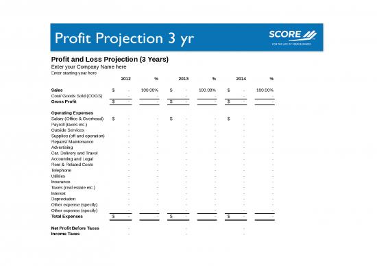 picture1_Contoh Presentasi Business Plan 32599 | Profit Projection 3yr 0 1
