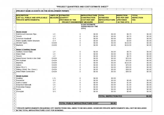 picture_Cost Sheet Excel Format 31657 | Projectquancostestimatxls