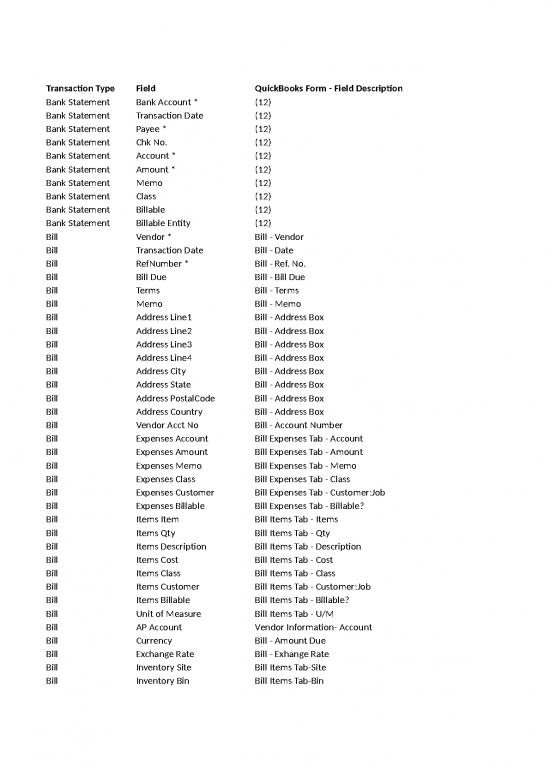 picture_Spreadsheet For Expenses 33281 | Qbdt Data Dictionary