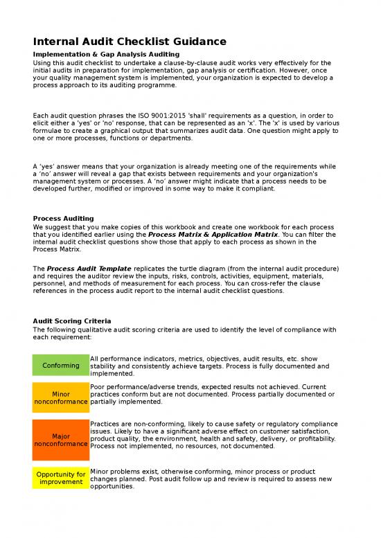 picture1_Excel Sample Sheet 32899 | Qms Internal Audit Checklist Demo