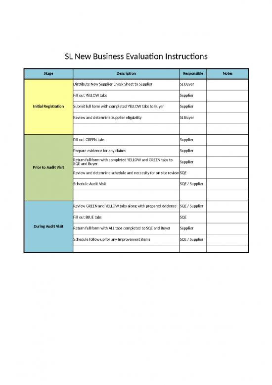 picture_Excel Sample Sheet 33718 | Sl New Supplier Check Sheet And Audit 2014 3
