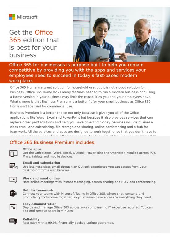 picture Business Power Point Slides 32089 | Smb Compare Office 365 Home V Business