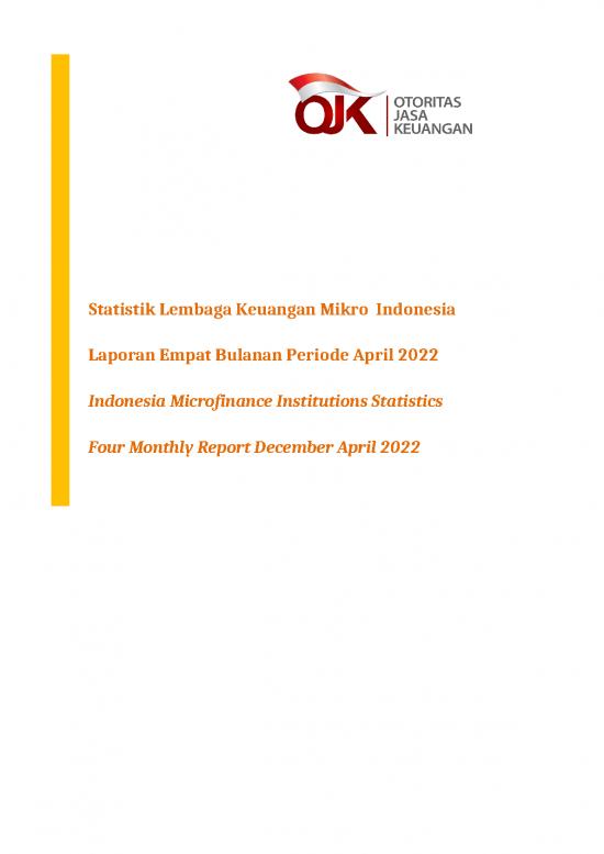 picture_Contoh Pengantar Laporan 33001 | Statistik Lembaga Keuangan Mikro Indonesia Periode April 2022