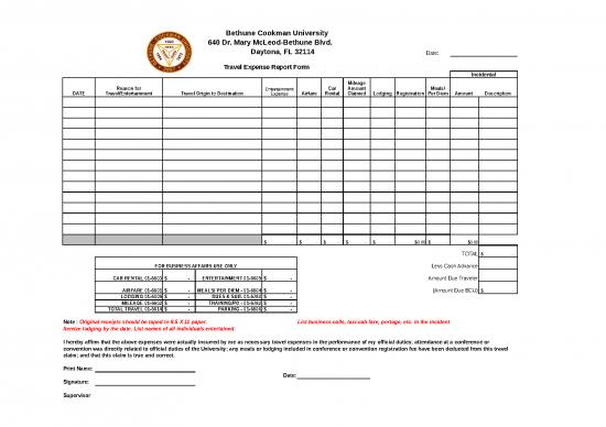picture Business Expense Spreadsheet 33467 | Travel Expense Report Form