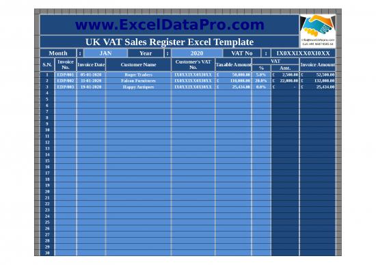 picture Invoice Register Format In Excel 33223 | Uk Vat Sales Register Excel Template