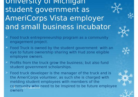 picture Business Power Point Slides 32303 | University Of Michigan Student Government As Americorps Vista Final 2