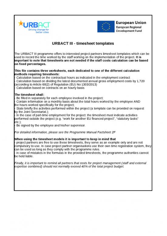 picture Excel Sample Sheet 33388 | Urbact Timesheets Fs2f