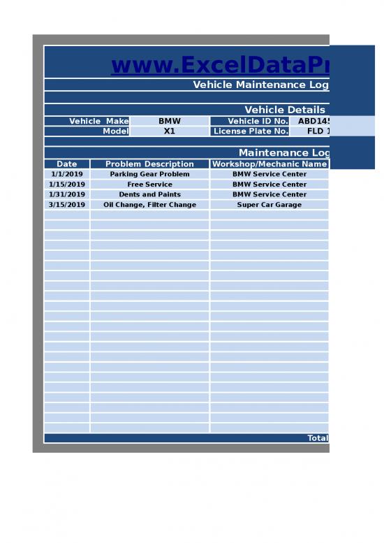 picture1_Cost Sheet Format In Excel 32395 | Vehicle Maintenance Log Excel Template